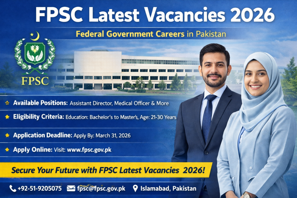 FPSC Latest Vacancies 2026